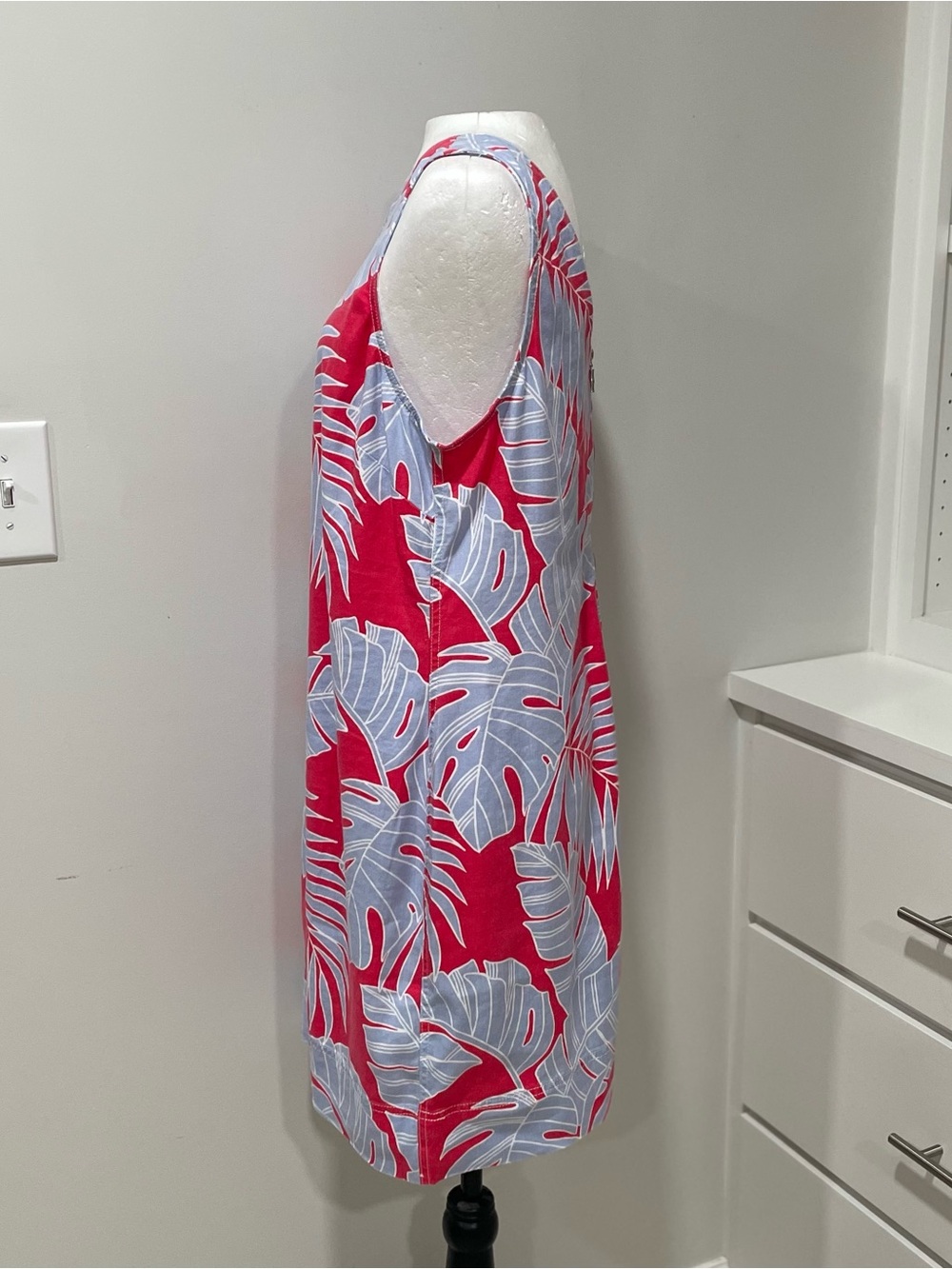 NWT Tommy Bahama Sleeveless Tropical Palm Leaf Shift Dress Coastal Beach Island - Picture 4 of 10